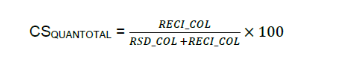 Fórmula para calcular o CSquantotal